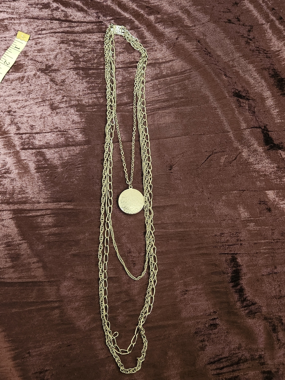 Multi Strand Locket Necklace